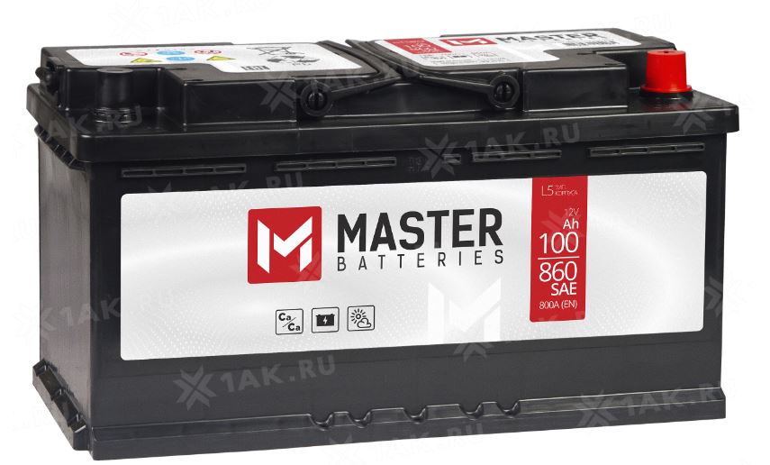 Аккумулятор MASTER BATTERIES 100 Ач о.п. 860800А 352*175*190 в Воронеже (MB1000 MASTER BATTERIES)